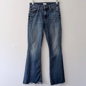 MOTHER The Weekender Fray Cut Off Raw Edge Slight Distress Stretch Denim 25
